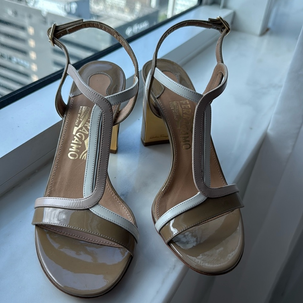 Ferragamo high heels 3.5 inches never worn